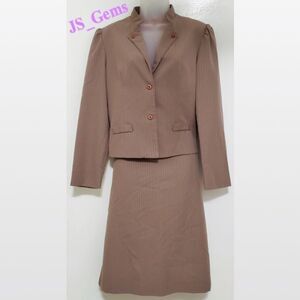 Vintage 70’s Tan Blazer & Skirt Suit Dress Set